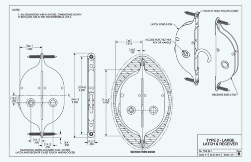 CAD Drawings of Norse Latches and Receivers Now Available for Download